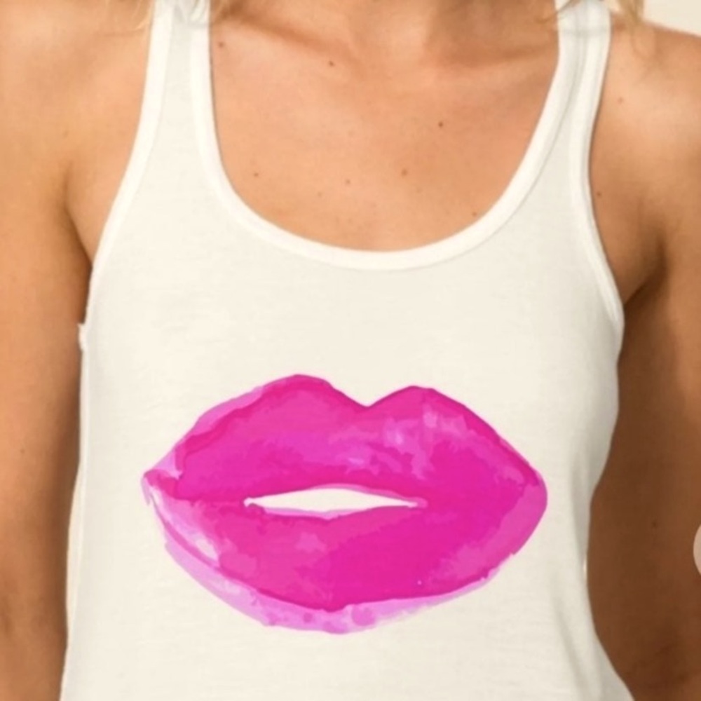 Sexy lips tank top